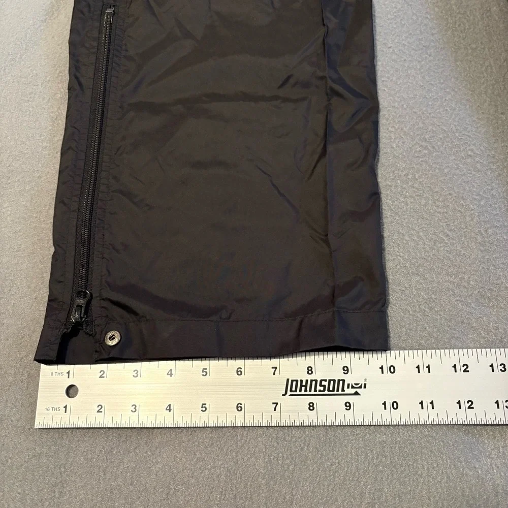Helly Hansen Packable Hiking Pants Mens XL Black Ankle Zip Wide Leg Baggy Logo